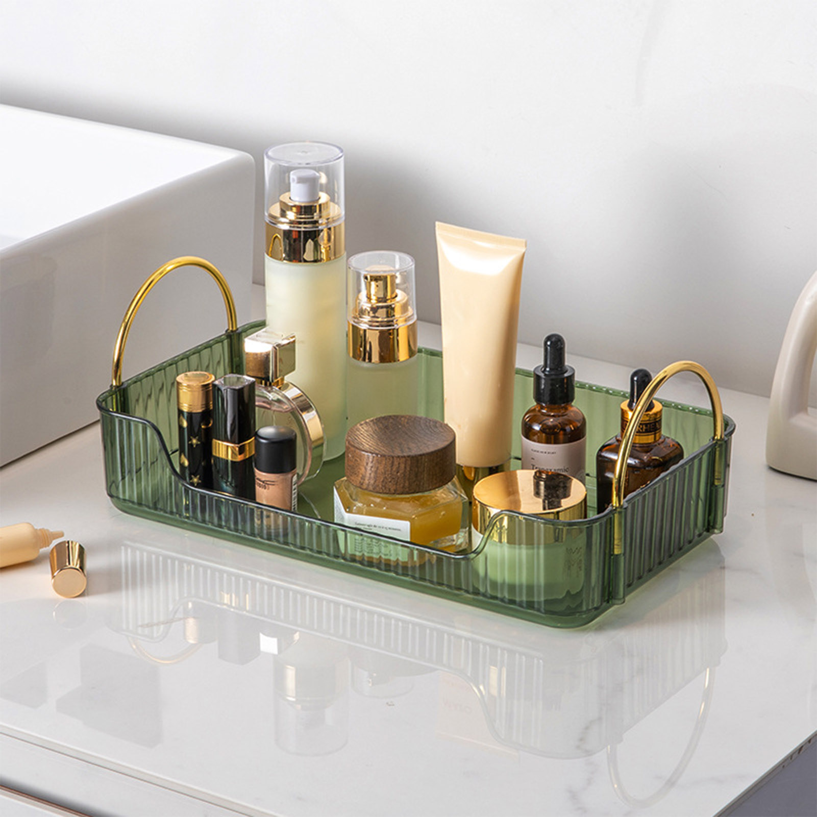 Drawer Organizer Tray - Badkamerorganizerrek Licht Luxe Acryl Opbergdoos voor