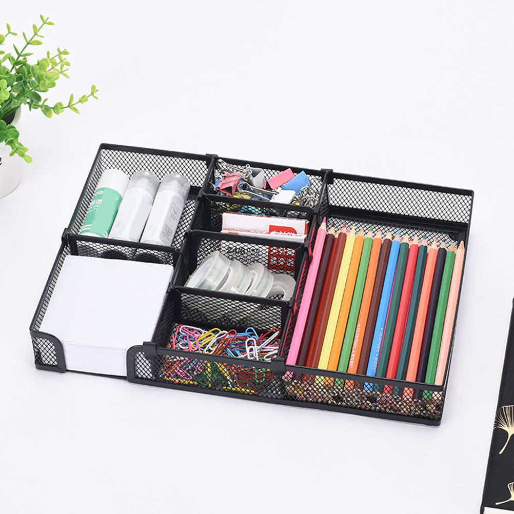 Drawer Organizer Tray - Bureaulade-organizer van metaal, DIY multi-compartiment mesh