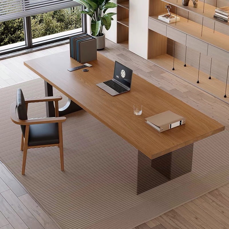 Office Furniture For Home - Italiaans acryl zwevend houten bureau Modern