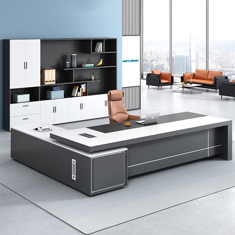Xh Office Furniture - Witte stoelenset, managerstoel, eenvoudig modern kantoormeubilair,