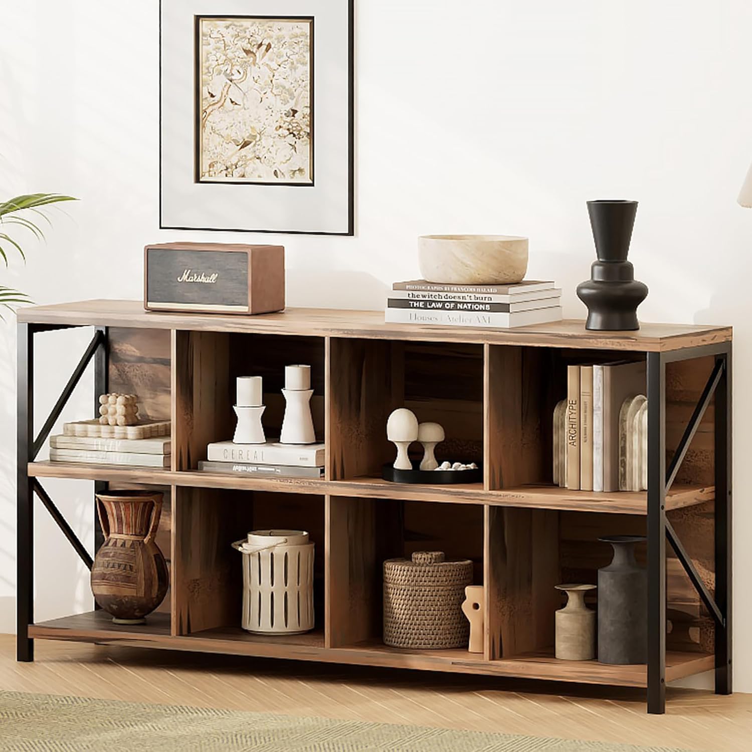 Office X Furniture - 8-kubussen opbergorganizer boekenplank horizontale opbergplank mediaconsole
