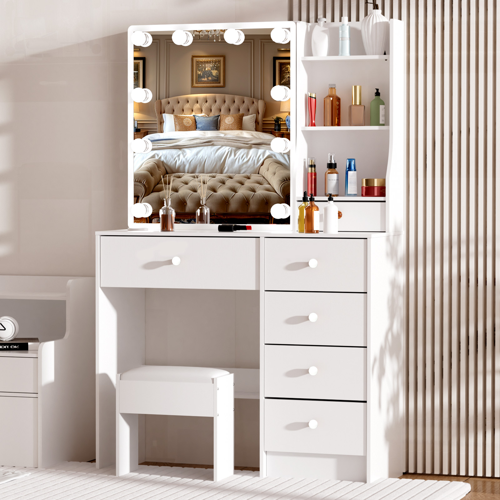 Moderne witte make-uptafel met - Office Furniture Reborn recensie en prijs