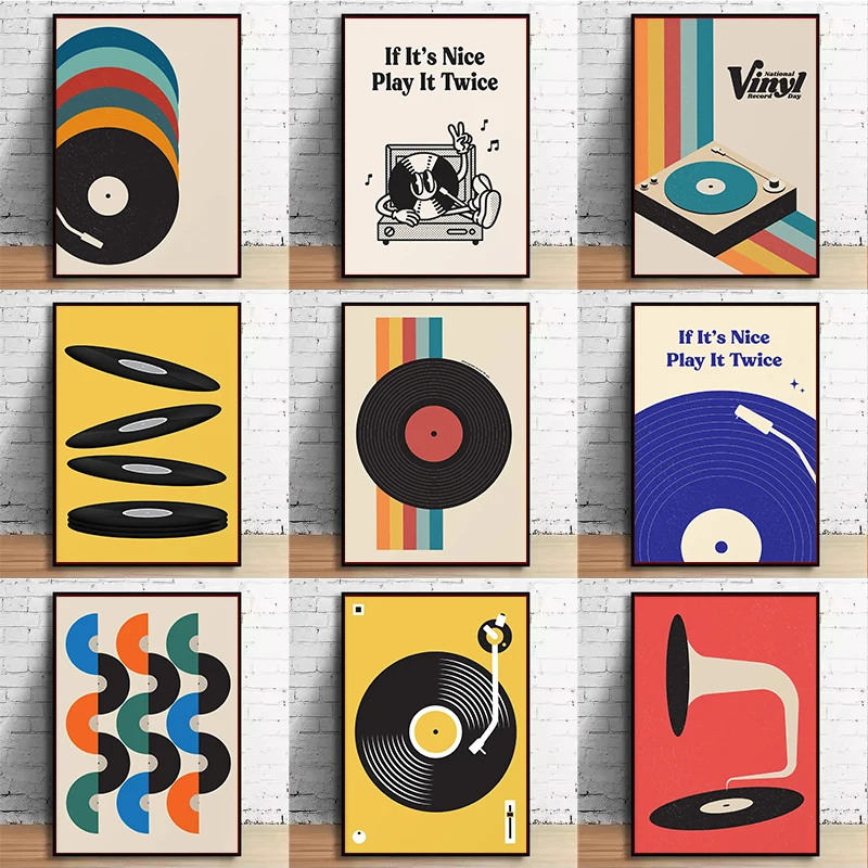 Mid Century Vinyl Record Canva - Office Furniture For Home recensie en prijs