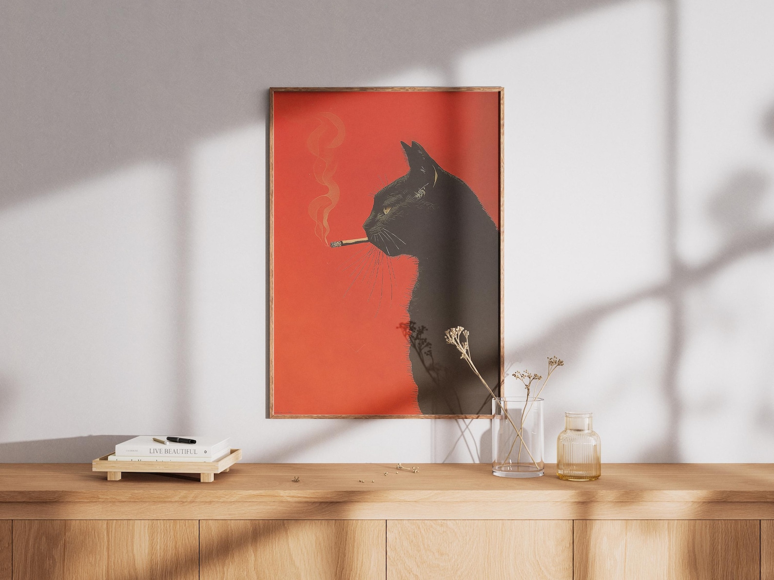 Vintage zwarte kat rokende can - Office Furniture For Home recensie en prijs