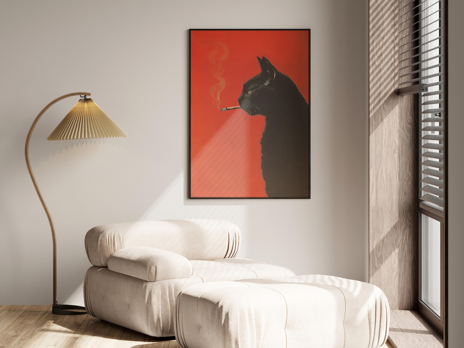 Vintage zwarte kat rokende can - Office Furniture For Home recensie en prijs